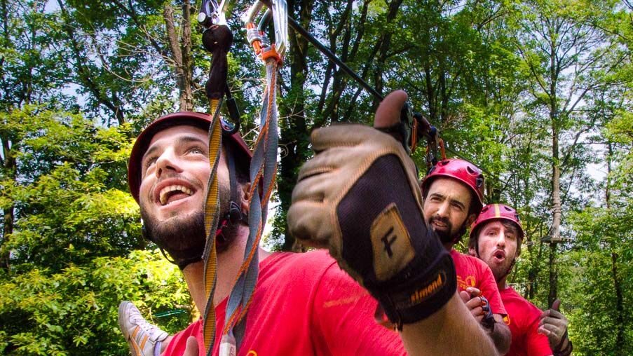 Team building at the adventure park on the Euganean Hills in Padua - Lovivo Tour Experience